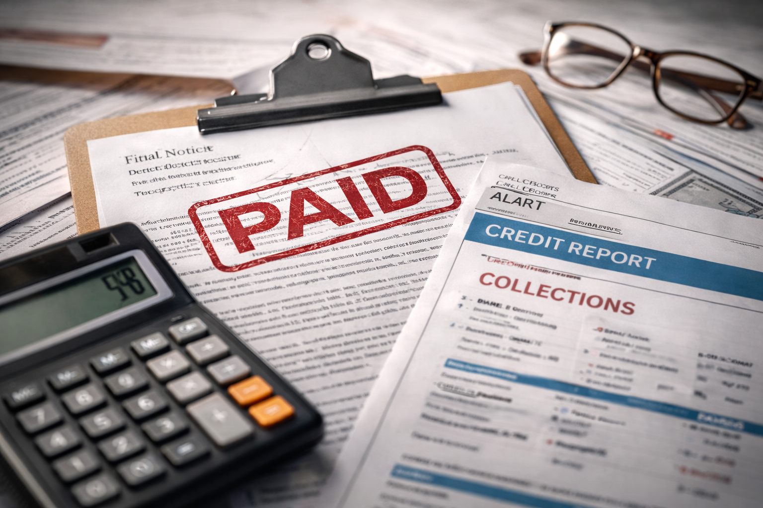 debt collection for paid debt