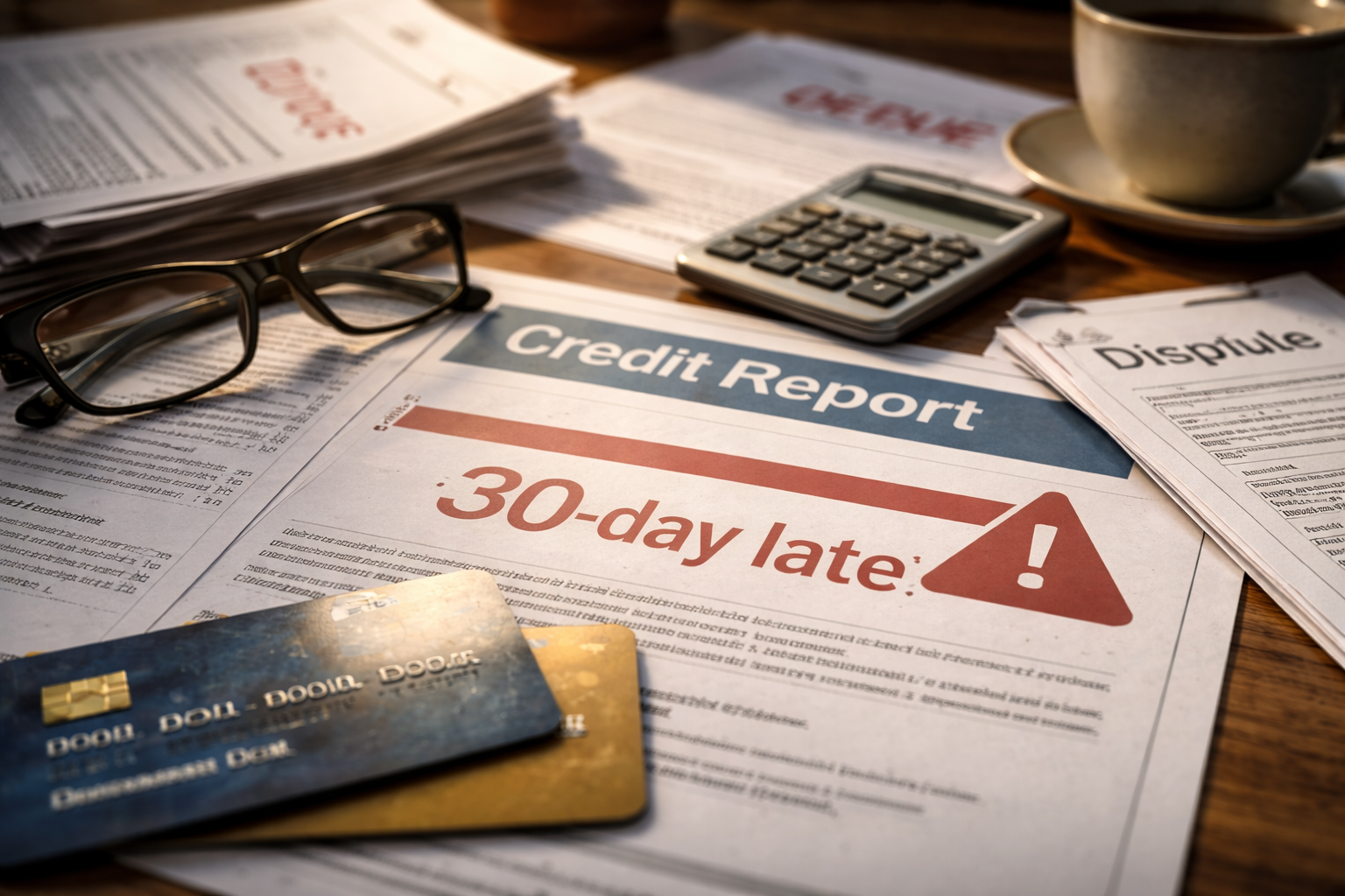 credit card reported late during dispute