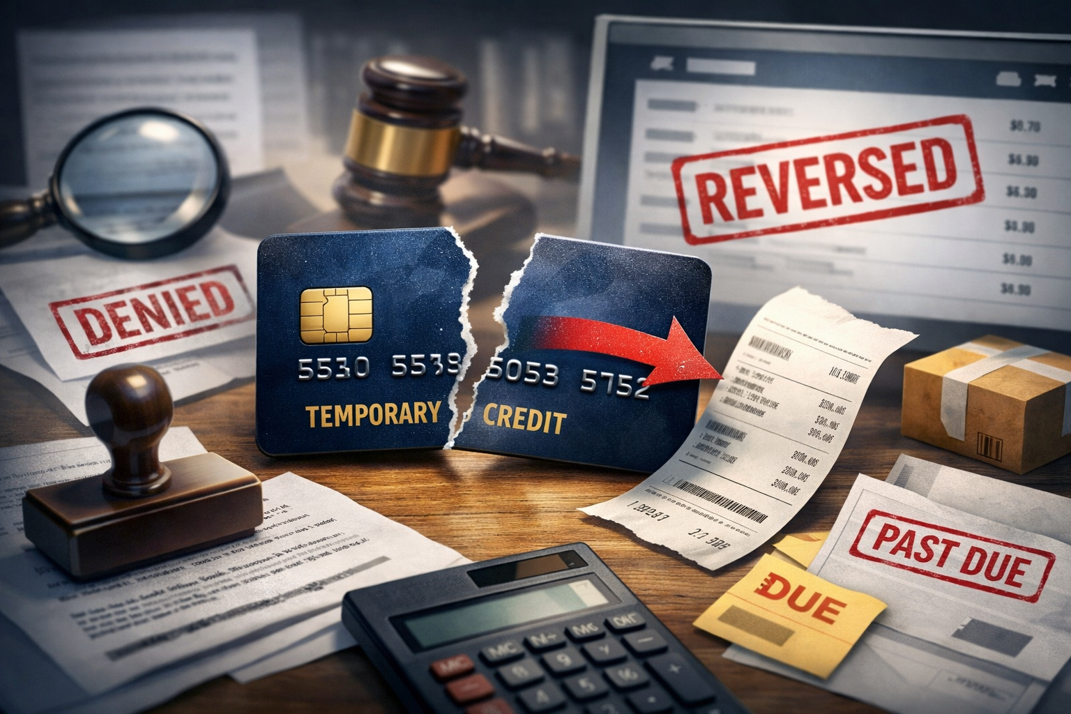 Temporary Credit Given Then Reversed After Dispute