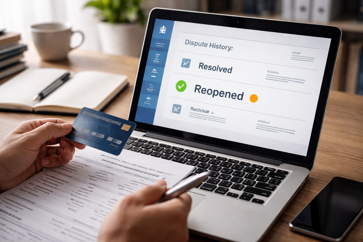Credit Card Dispute Marked as “Resolved” but Case Reopened Internally