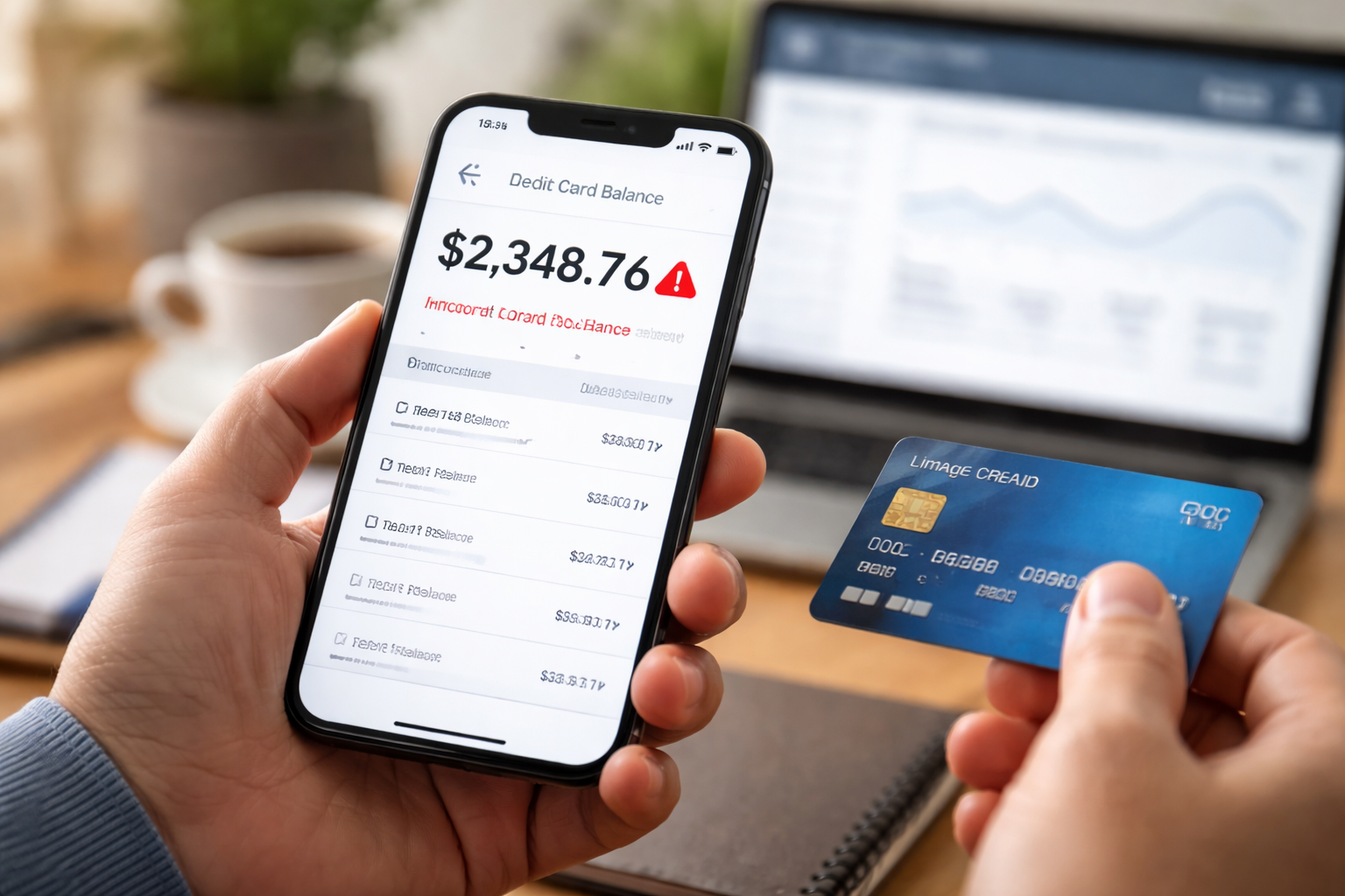 credit card balance incorrect