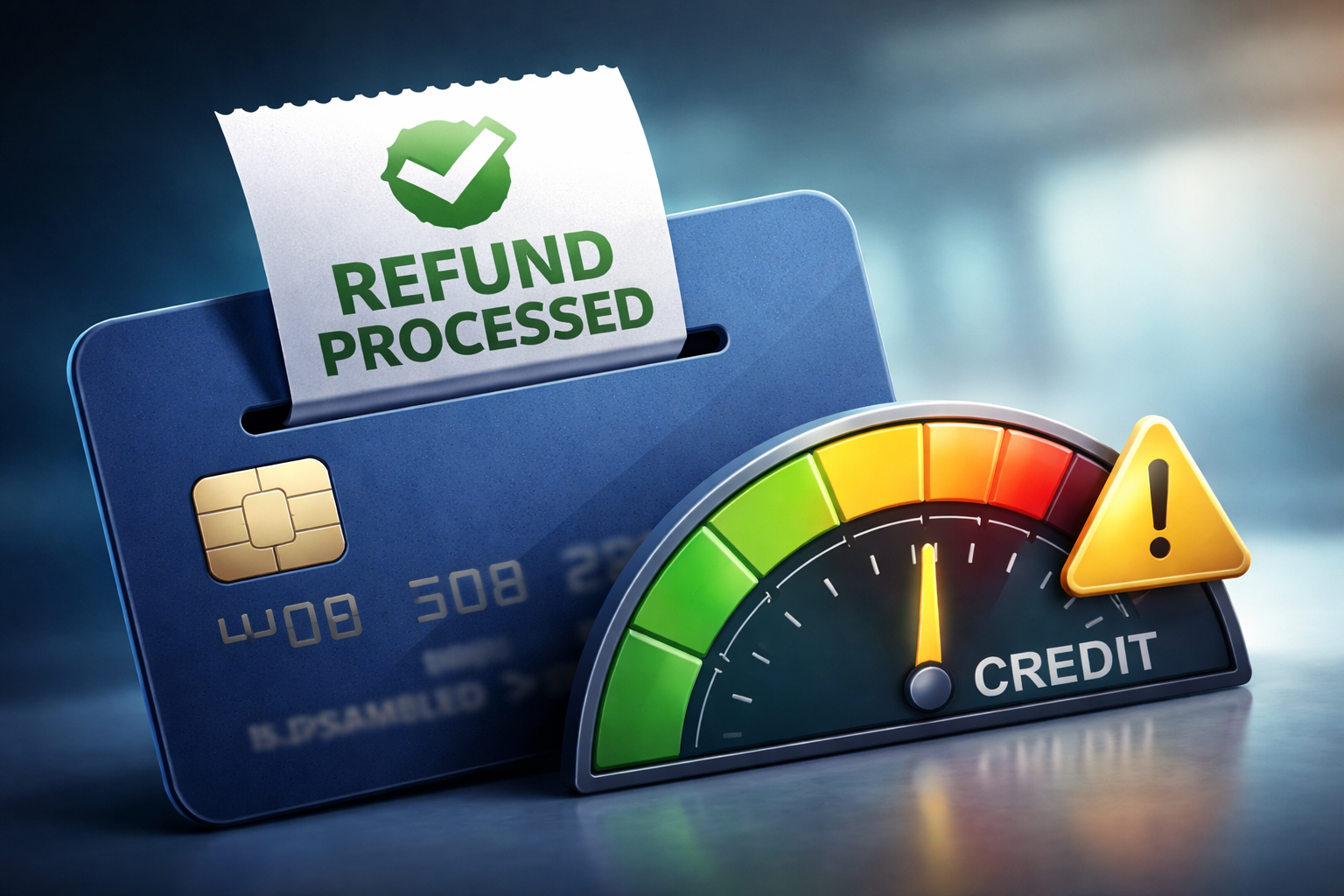 Credit Card Available Credit Reduced After Refund Processed