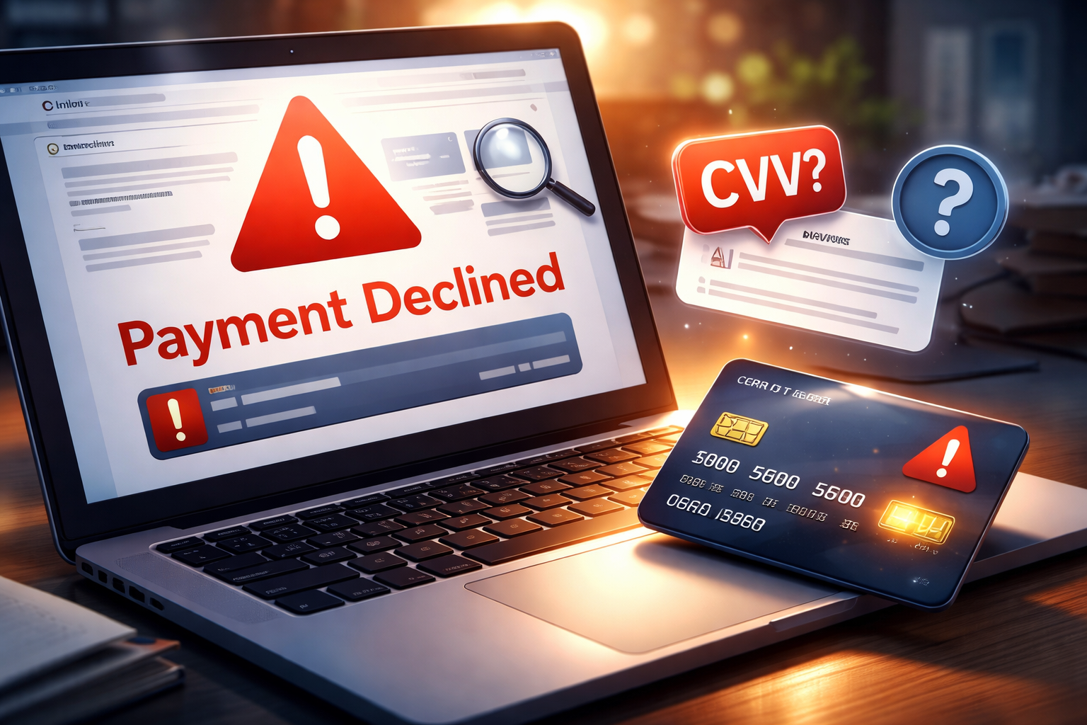 Credit Card Payment Declined Due to CVV or Address Verification Mismatch