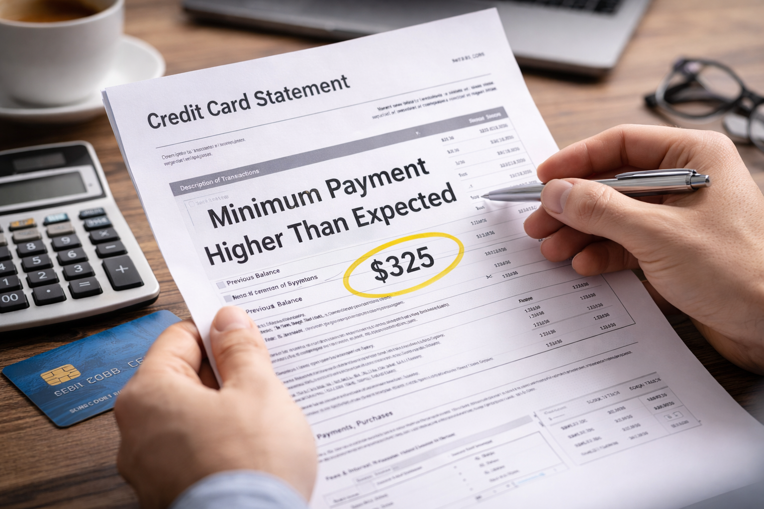 Credit Card Statement Minimum Payment Higher Than Expected
