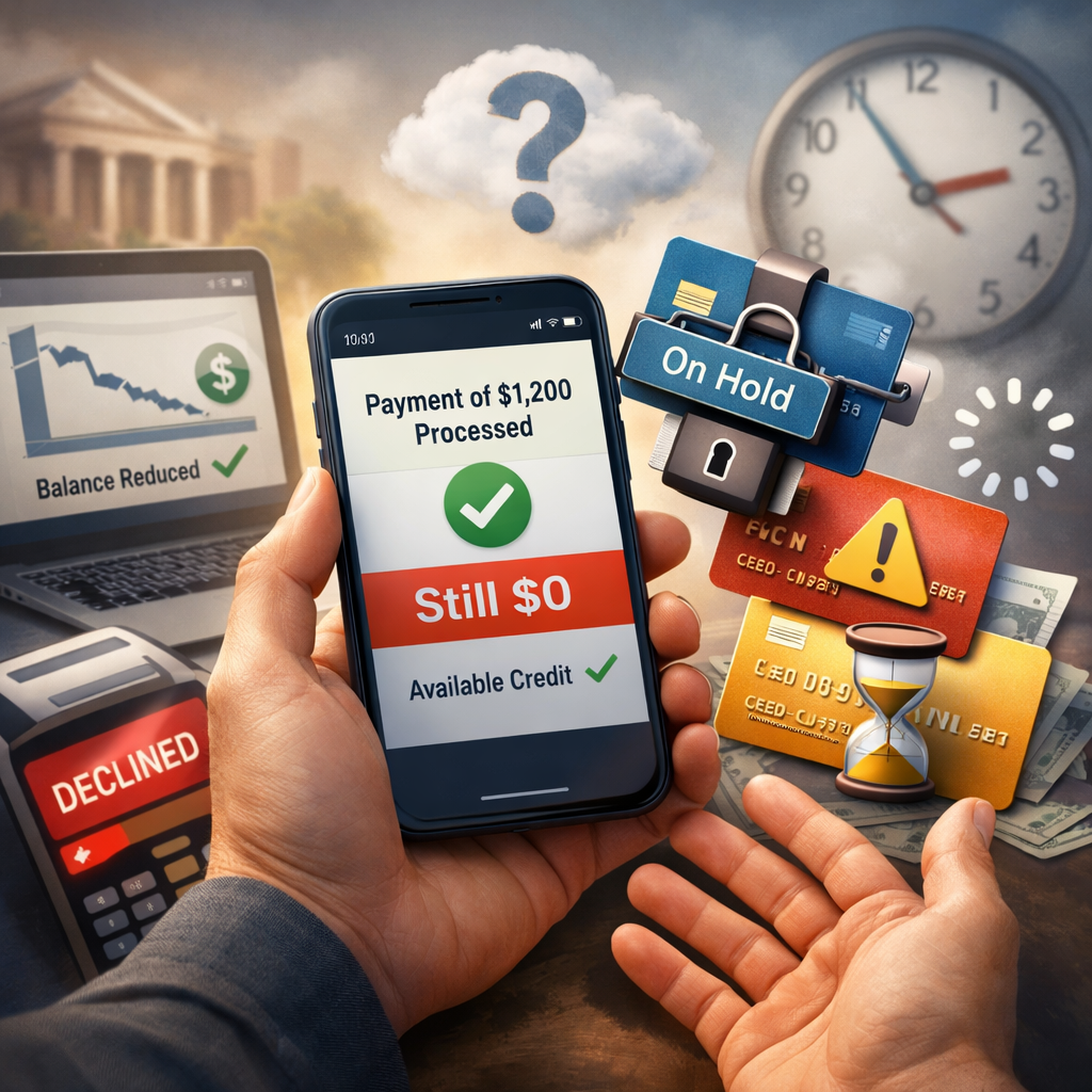 Credit Card Available Credit Not Updated After Payment